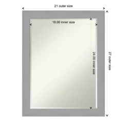 Brushed Petite Bevel Bathroom Wall Mirror -Lunara Bath Store GUEST d0f007c3 33e6 4884 aa3f b924b61fac1f