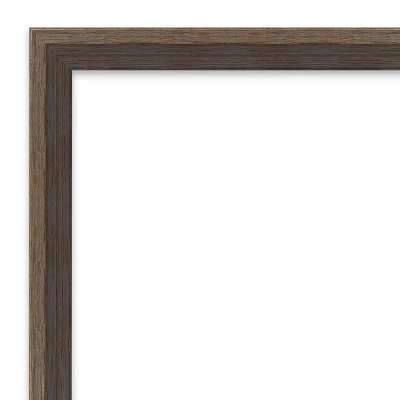 37" X 25" Non-Beveled Hardwood Wedge Wood Bathroom Wall Mirror Mocha Brown - Amanti Art 4 37" X 25" Non-Beveled Hardwood Wedge Wood Bathroom Wall Mirror Mocha Brown - Amanti Art - Image 2
