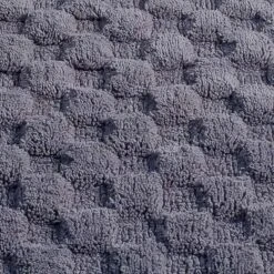 Knightsbridge Luxurious Block Pattern High Quality Year Round Cotton With Non-Skid Back Bath Rug Silver -Lunara Bath Store GUEST d19038ab b241 4cbf 8275 183ac894bf39