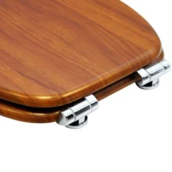 Sanilo Round Molded Wood Toilet Seat With No Slam, Slow, Soft Close Lid, Stainless Steel Hinges, Unique Fun Decorative Design, Vintage Wood Grain -Lunara Bath Store GUEST d26b0974 1ded 4ead bb21 3f1a6622a363