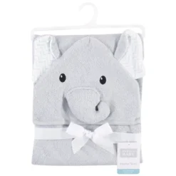 Hudson Baby Infant Unisex Rayon From Bamboo Animal Hooded Towel, Gray Elephant, One Size