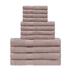 Modern Eco-Friendly Cotton Absorbent 12-Piece Assorted Towel Set - Blue Nile Mills -Lunara Bath Store GUEST d5cfdfed 218b 4c29 a6b6 74a7e7f1121f