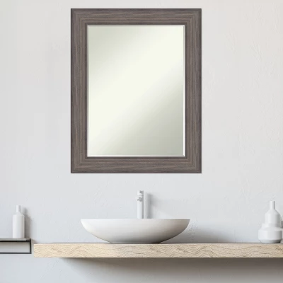 Amanti Art Country Barnwood Petite Bevel Wood Bathroom Wall Mirror 29 X 23 In. 11 Amanti Art Country Barnwood Petite Bevel Wood Bathroom Wall Mirror 29 X 23 In. - Image 9