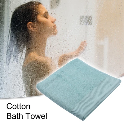 Unique Bargains Bathroom Shower Classic Soft Absorbent Cotton Bath Towel 59.06"x28.35" 1 Pc 3 Unique Bargains Bathroom Shower Classic Soft Absorbent Cotton Bath Towel 59.06"x28.35" 1 Pc