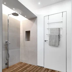 Juvale 3-Bar Over The Door Towel Rack For Bathroom Door Up To 1.57 Inch Thick, Chrome Metal -Lunara Bath Store GUEST d7a5f9a7 36ce 4ec5 afad eb71ebc1c017