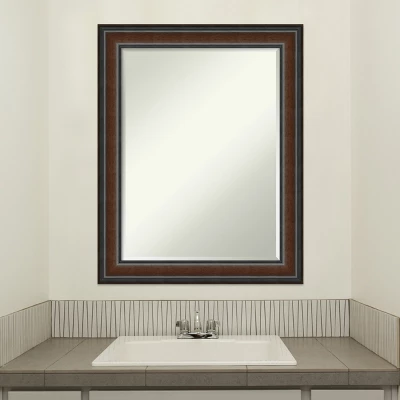Amanti Art Cyprus Walnut Petite Bevel Wood Bathroom Wall Mirror 28.75 X 22.75 In. 6 Amanti Art Cyprus Walnut Petite Bevel Wood Bathroom Wall Mirror 28.75 X 22.75 In. - Image 4