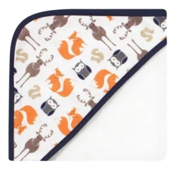 Hudson Baby Infant Boy Cotton Rich Hooded Towels, Blue Moose, One Size -Lunara Bath Store GUEST d90ecca0 fbcc 448d 8a30 145f048000e1
