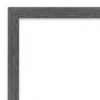 Amanti Art Pinstripe Plank Grey Thin Petite Bevel Bathroom Wall Mirror 26 X 20 In.