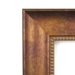 Amanti Art Manhattan Bronze Petite Bevel Wood Bathroom Wall Mirror 29.5 X 23.5 In.