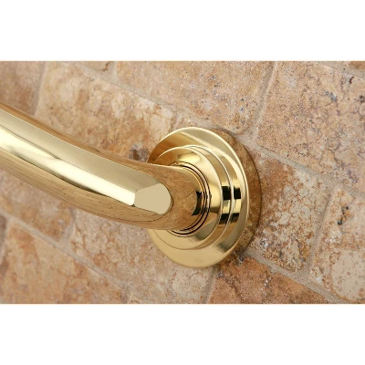 12" Manhattan Decorative Grab Bar Polished Brass - Kingston Brass 3 12" Manhattan Decorative Grab Bar Polished Brass - Kingston Brass