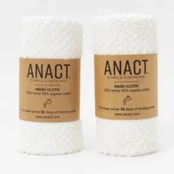 Anact Hemp And Organic Cotton Fast Drying Wash Towel 2pk -Lunara Bath Store GUEST e37fa388 ad34 404b 956f a09a9d7c652c