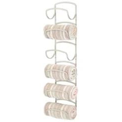 MDesign Metal Wall Mount Bathroom Towel Rack Holder, 6 Levels -Lunara Bath Store GUEST e3b7d346 07be 4285 b842 19c28bf33d7a