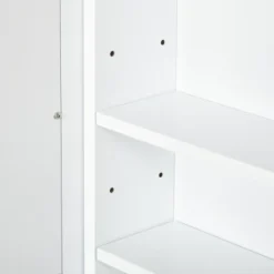 Kleankin Wall-Mounted Medicine Cabinet With Mirror, Bathroom Mirror Cabinet With Single Door And Adjustable Shelves, White -Lunara Bath Store GUEST e64926d6 050d 4083 b2ca 918e6ef85b27