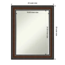 Amanti Art Cyprus Walnut Petite Bevel Wood Bathroom Wall Mirror 28.75 X 22.75 In. 13 Amanti Art Cyprus Walnut Petite Bevel Wood Bathroom Wall Mirror 28.75 X 22.75 In. -Lunara Bath Store GUEST e6c1c81b 91a6 46aa bfb5 6e45d083d639