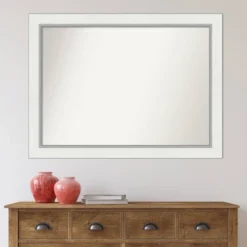44" X 33" Non-Beveled Eva Bathroom Wall Mirror White - Amanti Art -Lunara Bath Store GUEST e968cf73 0374 4709 8db6 b5dc775a732f