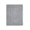 Sculptured Border Soft Plush Cotton Non-Slip Bath Rug Silver By Castle Hill -Lunara Bath Store GUEST ef557b51 b3d4 4e10 9122 e499efad069a