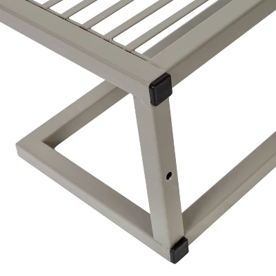 Honey-Can-Do Steel Bathroom Slatted Shelf With Towel Bar Gray 3 Honey-Can-Do Steel Bathroom Slatted Shelf With Towel Bar Gray