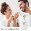 Unique Bargains Bathroom Toothbrush Tumblers Ceramic Toothbrush Cups For Bathroom Kitchen Black White 4.29''x2.80'' 1Pc 1 Unique Bargains Bathroom Toothbrush Tumblers Ceramic Toothbrush Cups For Bathroom Kitchen Black White 4.29''x2.80'' 1Pc -Lunara Bath Store GUEST f18de1c3 026f 4889 8a3d f4b56cfb85ae