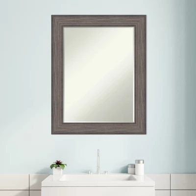 Amanti Art Country Barnwood Petite Bevel Wood Bathroom Wall Mirror 29 X 23 In. 8 Amanti Art Country Barnwood Petite Bevel Wood Bathroom Wall Mirror 29 X 23 In. - Image 6