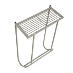 Honey-Can-Do Steel Wall Mounted Bathroom Towel Holder With Shelf Gray -Lunara Bath Store GUEST f7f65262 b743 4d40 95b2 facaddfb5ba2