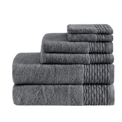6pc Curv Jacquard Wavy Cotton Towel Set -Lunara Bath Store GUEST fa19d602 cfcb 4a93 8a60 2d73e780e038