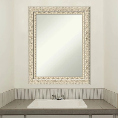 24" X 30" Non-Beveled Fair Baroque Wood Bathroom Wall Mirror Cream - Amanti Art 10 24" X 30" Non-Beveled Fair Baroque Wood Bathroom Wall Mirror Cream - Amanti Art - Image 8