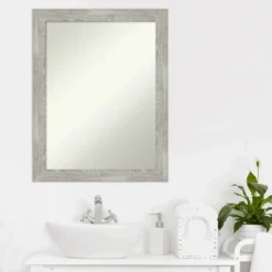 22" X 28" Non-Beveled Dove Narrow Bathroom Wall Mirror Gray Wash - Amanti Art 14 22" X 28" Non-Beveled Dove Narrow Bathroom Wall Mirror Gray Wash - Amanti Art -Lunara Bath Store GUEST fbd81a4a d46c 4f02 9886 0cd38d1c39b4