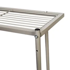 Honey-Can-Do Steel Wall Mounted Bathroom Towel Holder With Shelf Gray