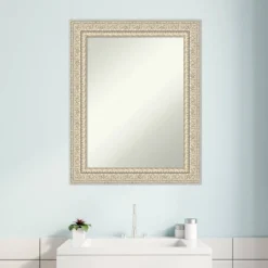 24" X 30" Non-Beveled Fair Baroque Wood Bathroom Wall Mirror Cream - Amanti Art 16 24" X 30" Non-Beveled Fair Baroque Wood Bathroom Wall Mirror Cream - Amanti Art -Lunara Bath Store GUEST ffcae0e7 85ea 4b2b aeab b12b34ae82ec